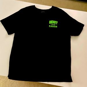 “Heavy On The Sauce” Black Graphic T-Shirt